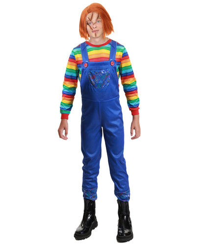 HPO Teen Evil Doll Multiple Costume | Ragged Dress with Doll Makeup Accessories | Creepy Doll Outfit for Halloween Costume Roleplay & Themed Events