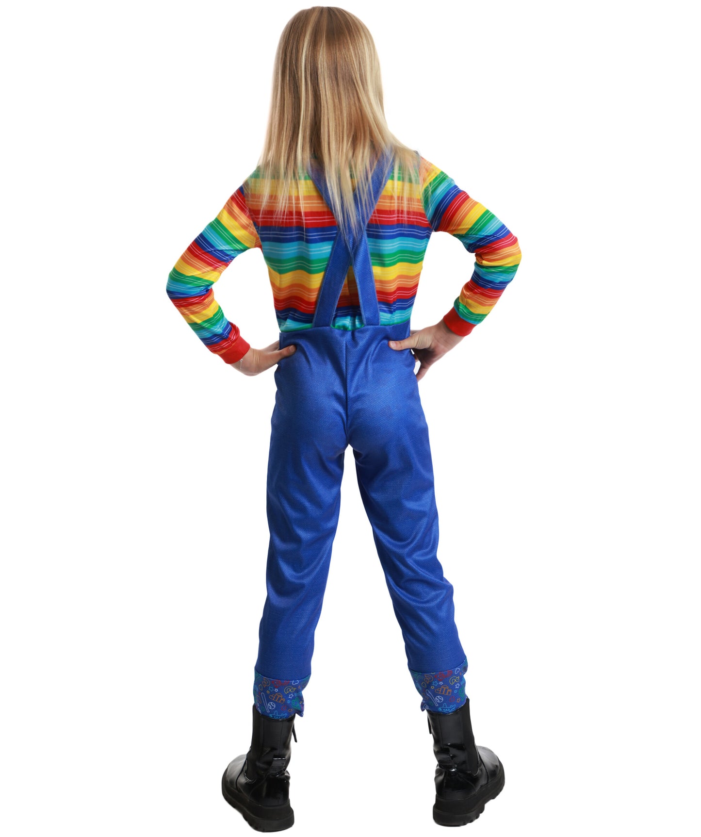 HPO Teen Evil Doll Multiple Costume | Ragged Dress with Doll Makeup Accessories | Creepy Doll Outfit for Halloween Costume Roleplay & Themed Events