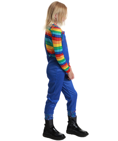 HPO Teen Evil Doll Multiple Costume | Ragged Dress with Doll Makeup Accessories | Creepy Doll Outfit for Halloween Costume Roleplay & Themed Events