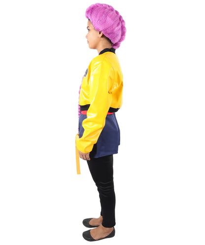 HPO Women’s K-Pop Star Warrior Wig and Costume Bundle | Ideal for Halloween and Cosplay | Flame-retardant Synthetic Fiber