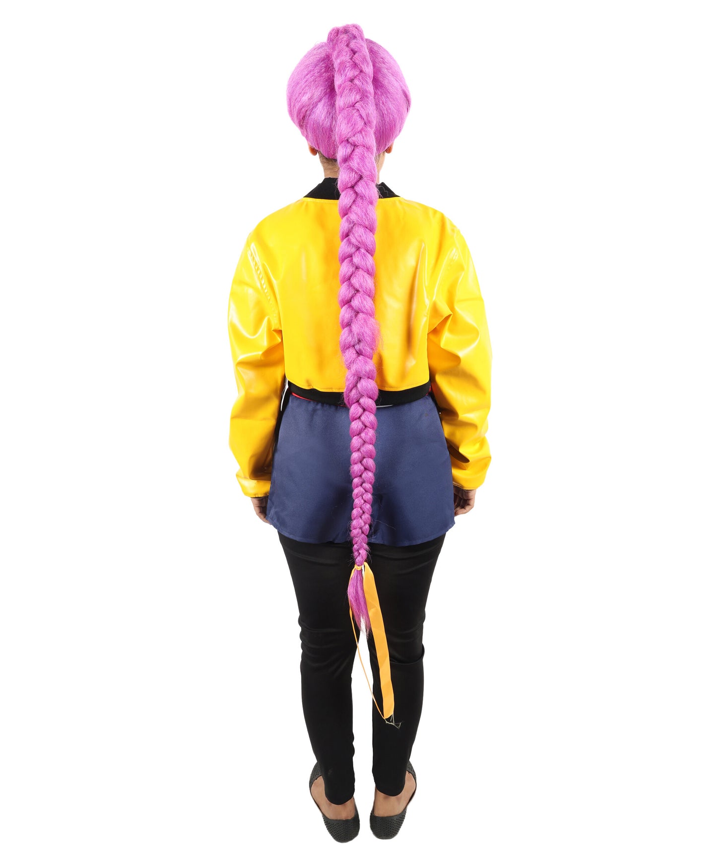 HPO Women’s K-Pop Star Warrior Wig and Costume Bundle | Ideal for Halloween and Cosplay | Flame-retardant Synthetic Fiber