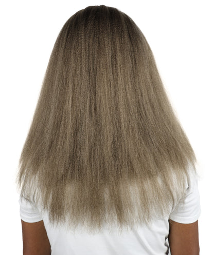 HPO Unisex Extreme Hairy Person Costume, Mask and Bundle - Full-Body Hair Suit Extra-Long Ash Brown Costume Wig for Halloween, Cosplay & Parties