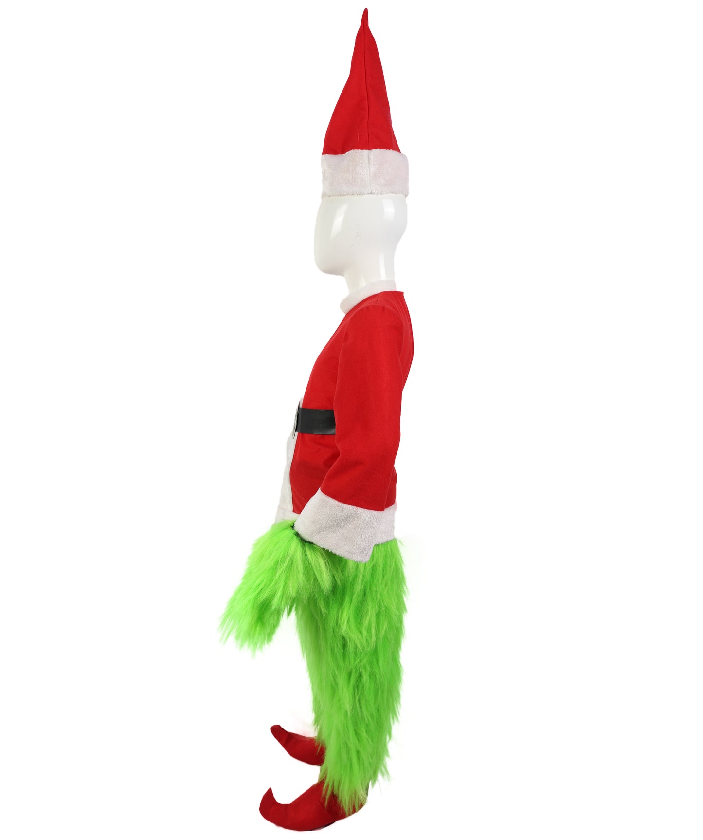 Teen Men’s Festive Furry Creature Multicolor Thief Christmas Costume Set with all accessories | Cosplay Hat and Beard | Flame-retardant Synthetic Fiber