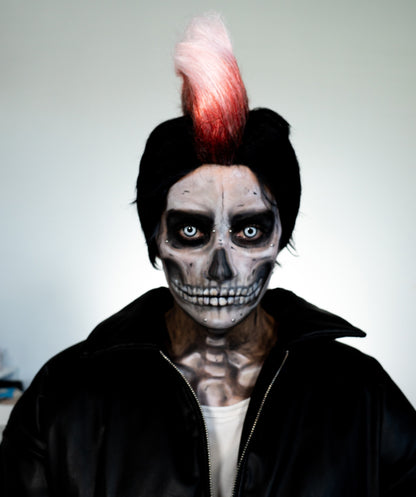 Barb Mohawk | Rock Star Full Black & Pink Mohawk Wig | Premium Halloween Wig