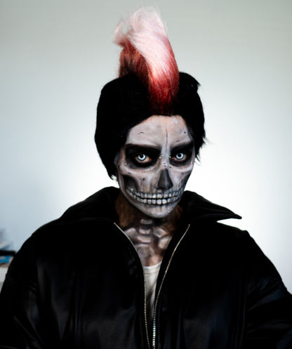 Barb Mohawk | Rock Star Full Black & Pink Mohawk Wig | Premium Halloween Wig