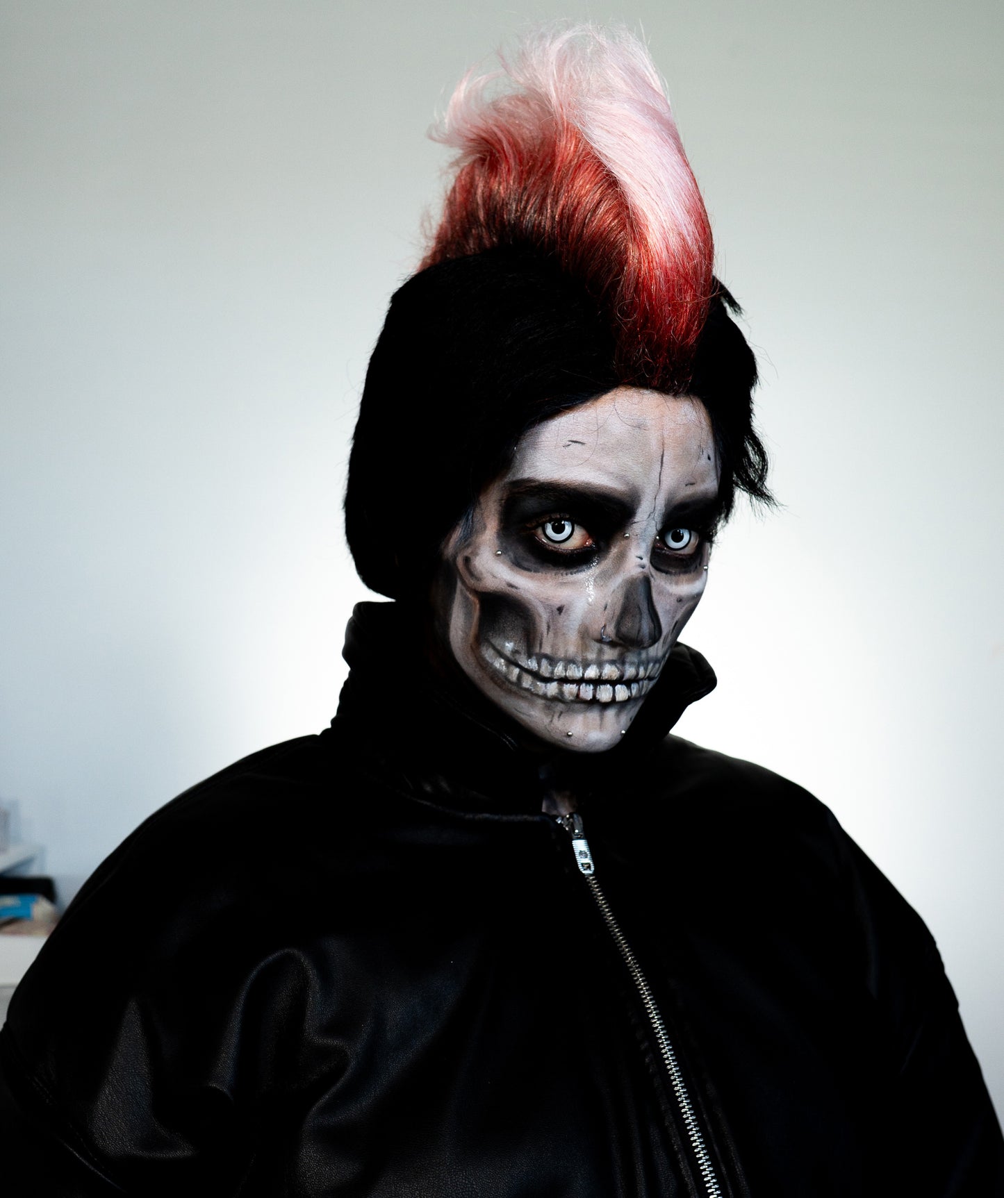 Barb Mohawk | Rock Star Full Black & Pink Mohawk Wig | Premium Halloween Wig