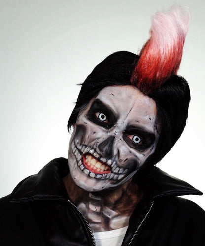 Barb Mohawk | Rock Star Full Black & Pink Mohawk Wig | Premium Halloween Wig