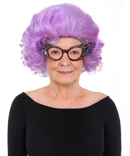 Women's Dame Edna Everage Wigs | Drag Queen-Inspired Colorful Synthetic Hair for Parties, Stage Events | Breathable Capless Design