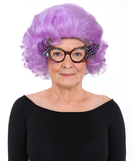 Women's Dame Edna Everage Wigs | Drag Queen-Inspired Colorful Synthetic Hair for Parties, Stage Events | Breathable Capless Design