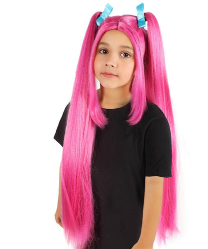 HPO Adult/Teen Women's K-pop Demon Hunters Wig Long Straight Multiple color Wig | Halloween Wig | Futuristic Pop Star Warrior Look