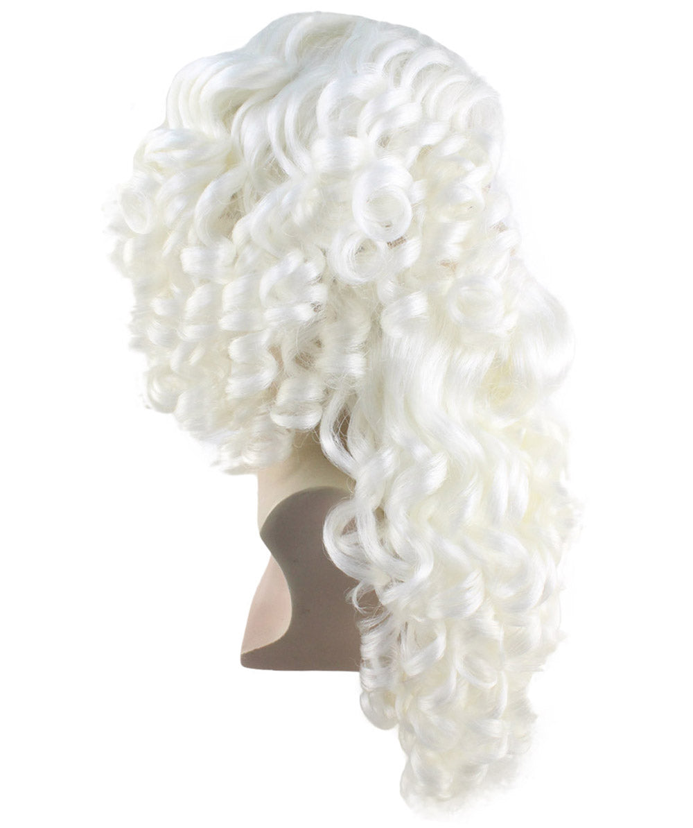 Professional Mens Santa Wigs And Full Beard Set | White Merry Christmas Wig | Premium Breathable Capless Cap