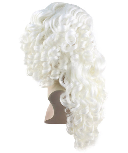 Professional Mens Santa Wigs And Full Beard Set | White Merry Christmas Wig | Premium Breathable Capless Cap