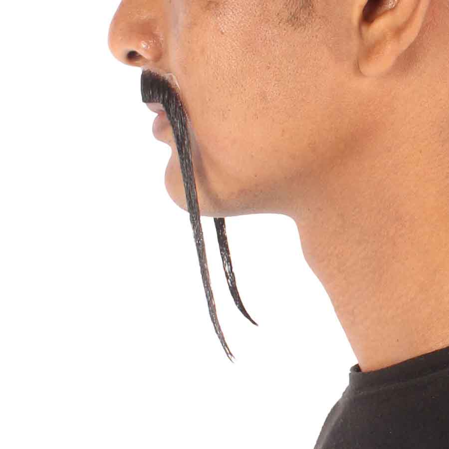 HPO  Men's Chinese Super Villain Fake Human Hair Mustache
