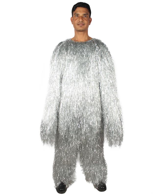 HPO Hairy Unisex Ape Mask and Bodysuit Costume Tinsel  | Multiple Colors