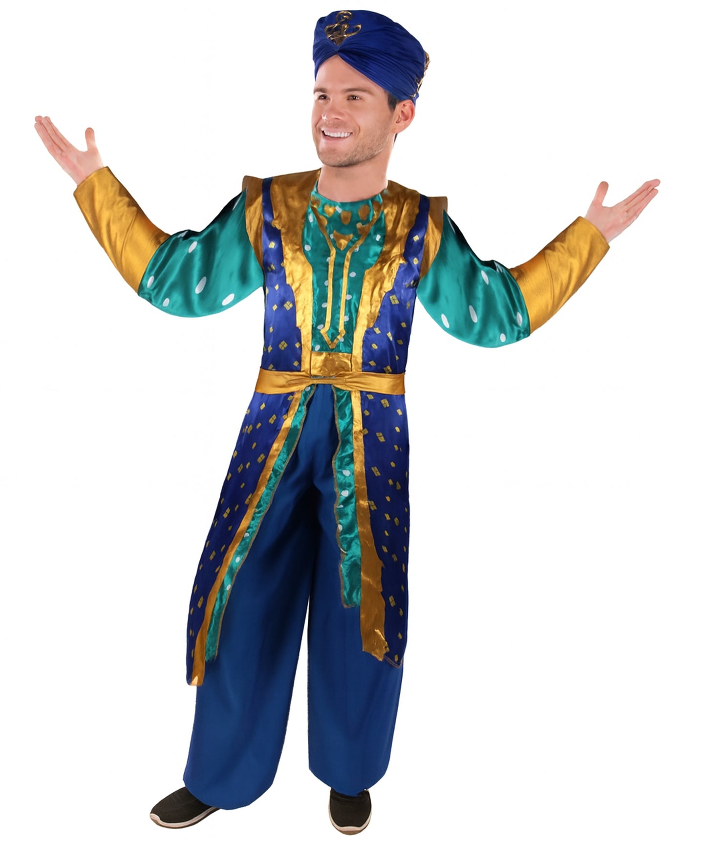 HPO Men's Costume of Genie I Soft Synthetic Fabric I Perfect For Halloween