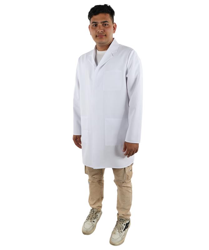 HPO Men’s Doctor Costume | White Medical Lab Coat for Adults | Ideal for Cosplay, Halloween, Work Themes & Party Dress-Up