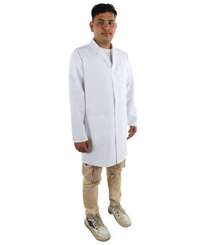 HPO Men’s Doctor Costume | White Medical Lab Coat for Adults | Ideal for Cosplay, Halloween, Work Themes & Party Dress-Up