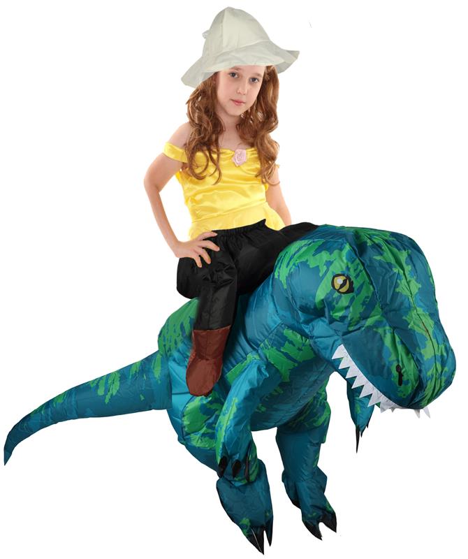 HPO Unisex Dino Rider Costume – Fierce Dinosaur and Rider Outfit for Halloween,Festivals – Lightweight, Comfortable, One Size Fits Most