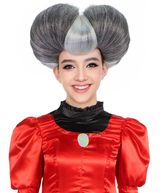 HPO Multiple Evil Stepmother Wig – Pompadour-Style Villain Wig for Adults – Fancy Dress Costume Hairpiece for Halloween or Theatre
