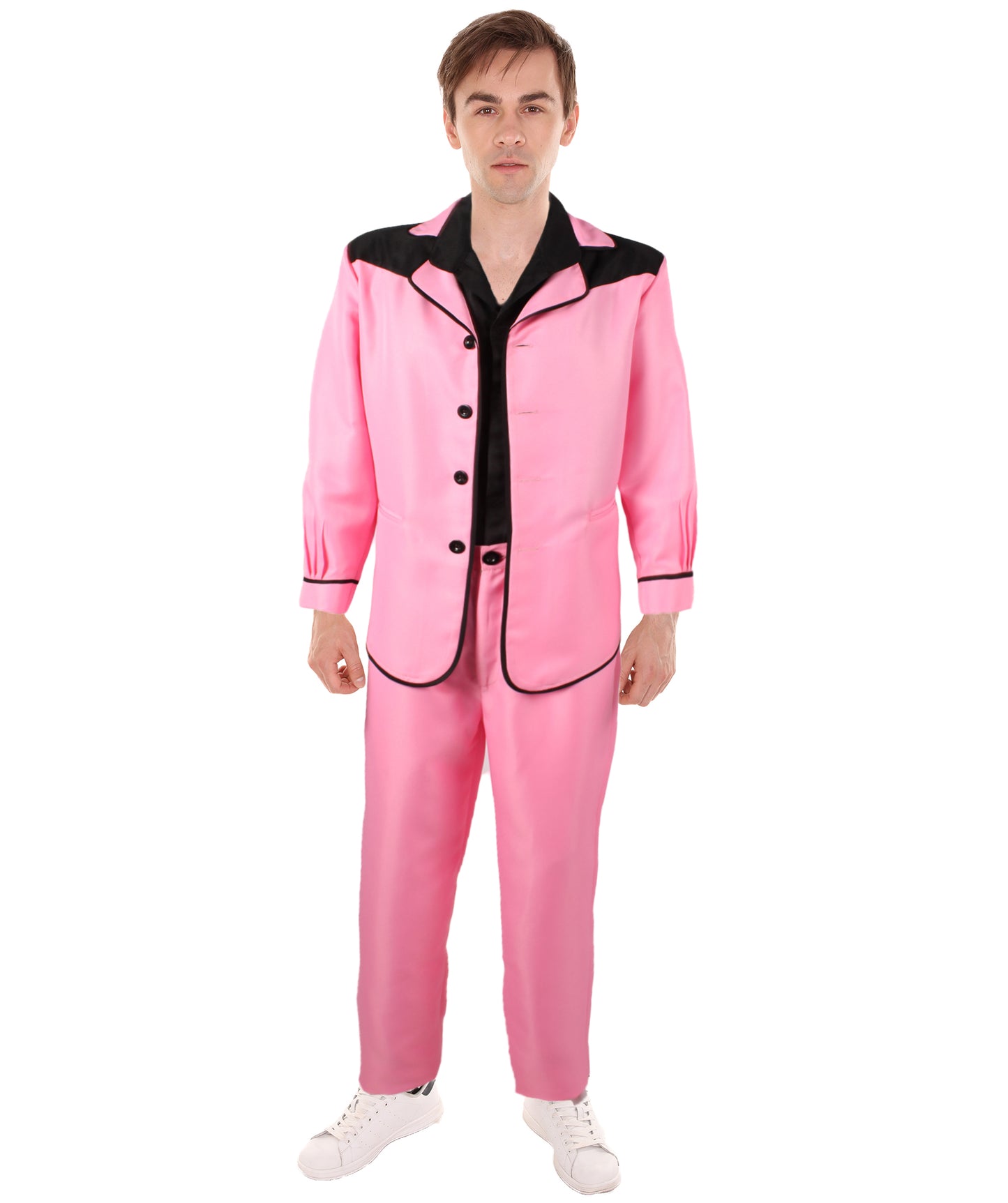 HPO Adult Men’s King of Rock and Roll Costume,Bundle Set with Wig | Perfect For Halloween and Cosplay Convention