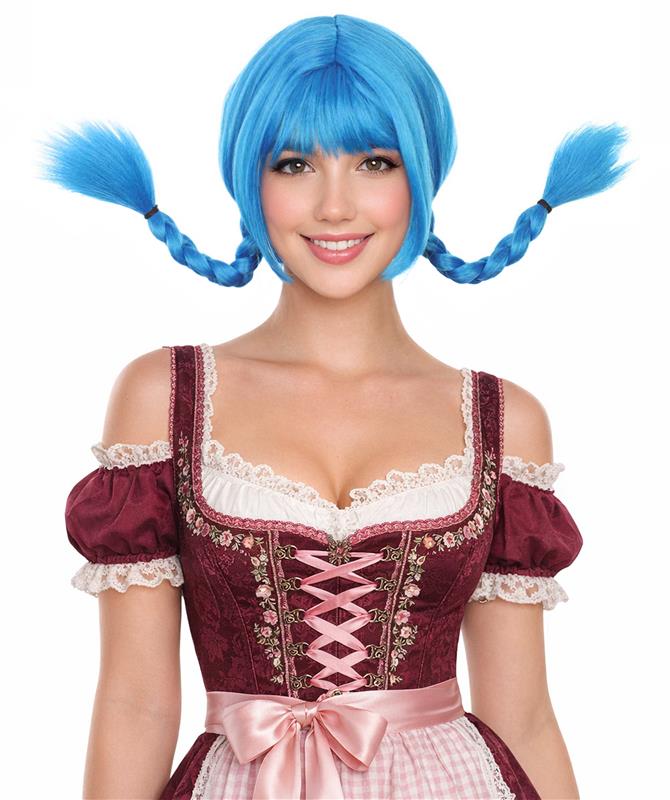 Bavarian Girl Women's Wig | Braided Fancy Halloween Wig | Premium Breathable Capless Cap