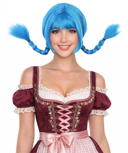 Bavarian Girl Women's Wig | Braided Fancy Halloween Wig | Premium Breathable Capless Cap