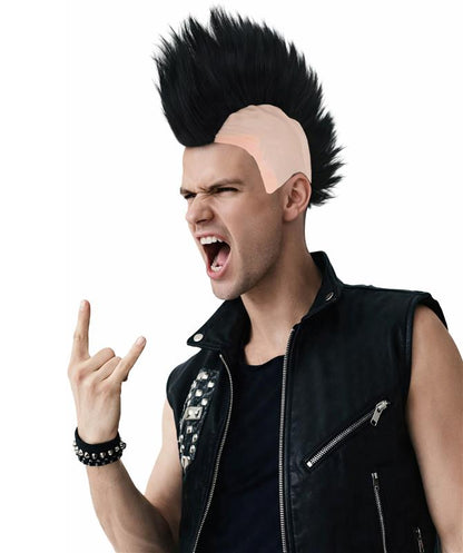 80's Punk Rocker Mohawk Wig | Black Rock / Disco Wigs
