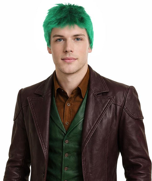 Men Fancy Green Wig | Premium Breathable Capless Cap