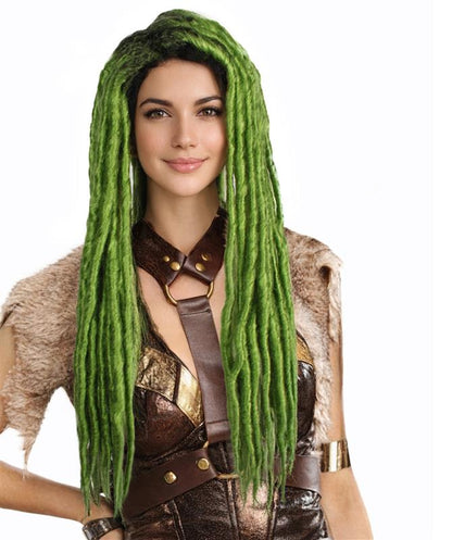 HPO Women’s Long Multiple color Dreadlock Wig – Dark Roots Synthetic Dreads Costume Wig for Adults – Natural-Look Cosplay Hair for Halloween & Festivals