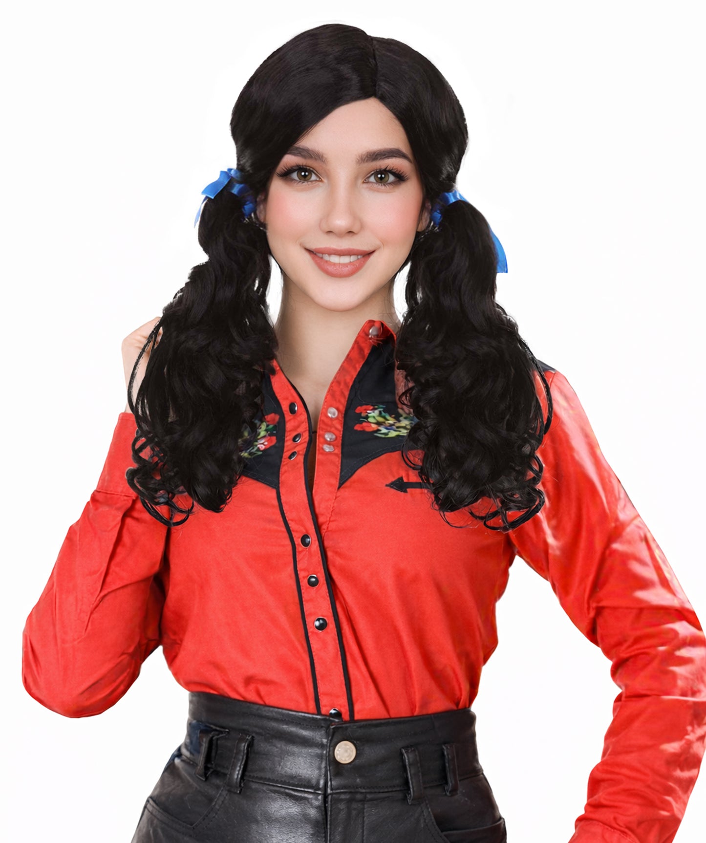 Womens Farm Girl Wig | Traditional Cowgirl Colonial Character Halloween Wig | Premium Breathable Capless Cap