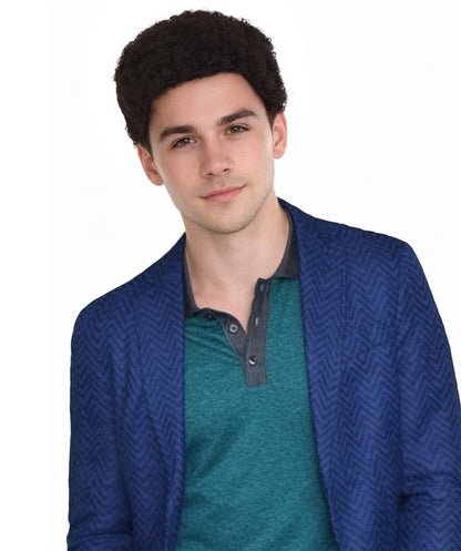 Unisex Black Short Curly Afro Wig.