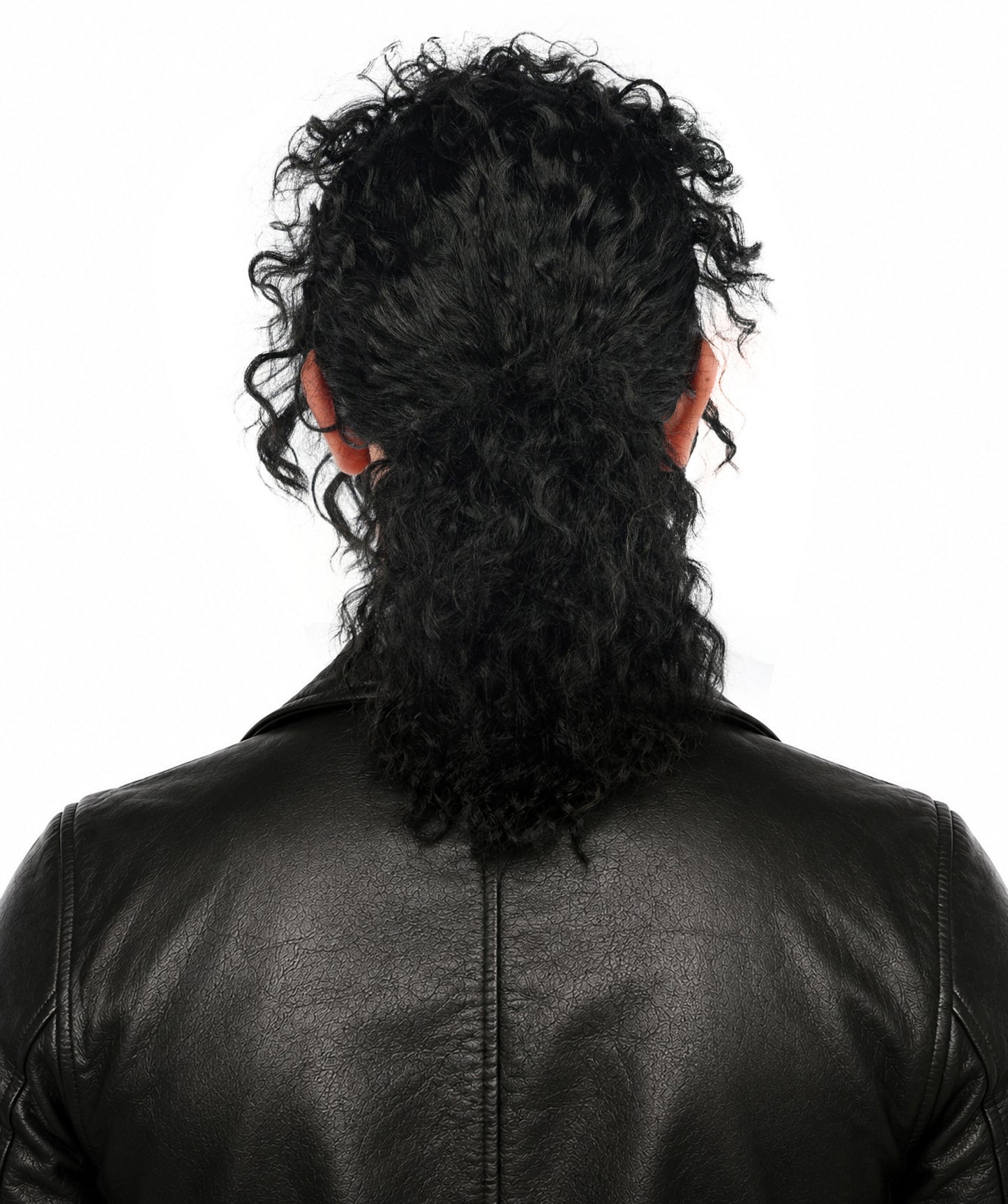 Men's Black Pop Star Medium Curly Wig-Synthetic Hair with Natural Texture | Commonly Used in Cosplay, Stage Performances & Retro Theme Parties