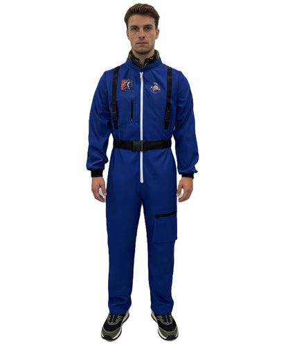 Men’s White Astronaut Costume | Space Explorer Suit with Belt, Patches & Sci-Fi Accents | Ideal for Halloween, Roleplay & Cosplay