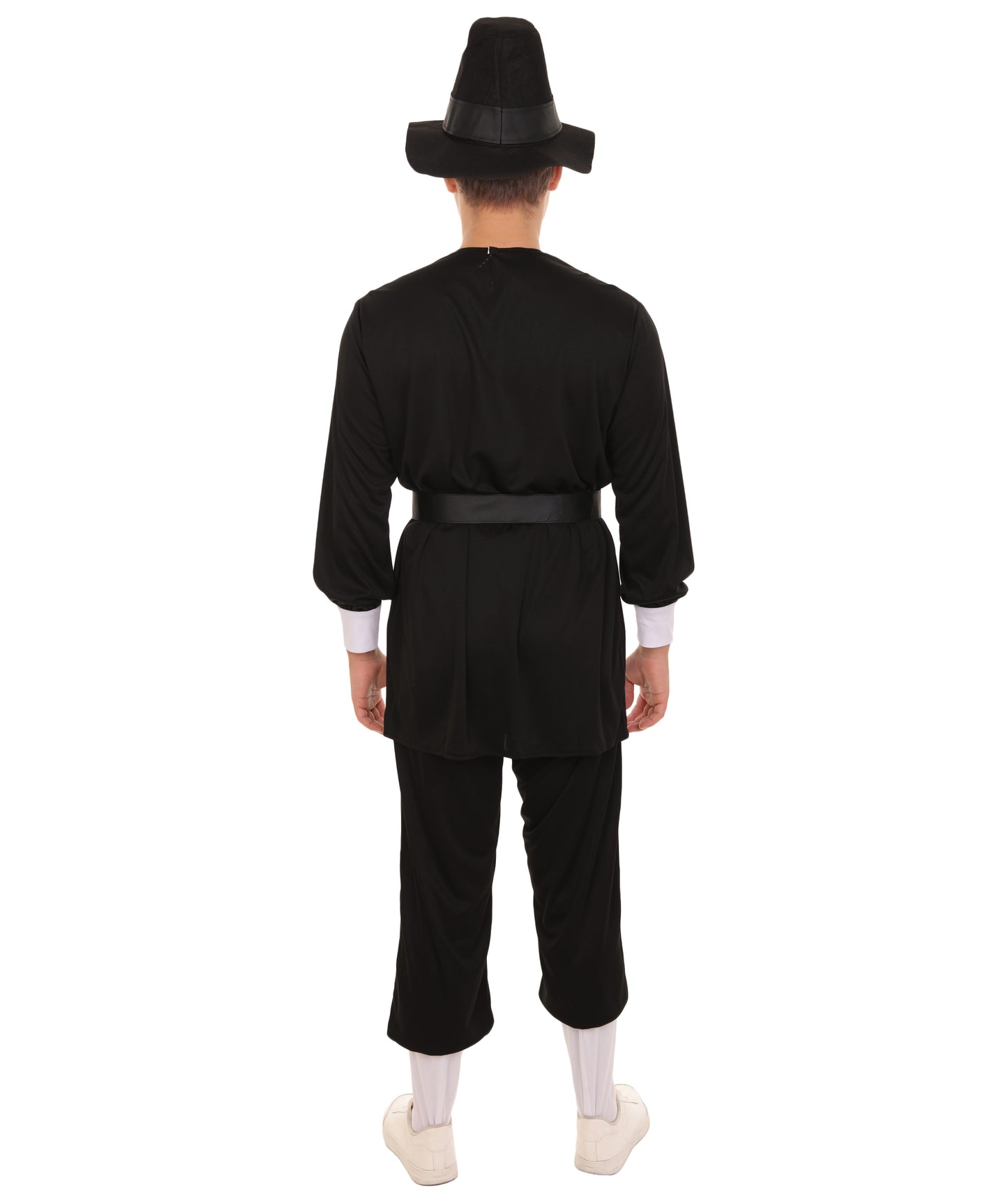 Men’s Thanksgiving Pilgrim Costume Set | Top Pants Socks Hat Belt | Multiple Size Options