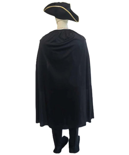 Teen Masked Highway Outlaw Costume | Black Cape, Hat & Purple Shorts Set | Storybook-Inspired Fancy Dress Outfit for Halloween, Cosplay & Theme Parties | HPO