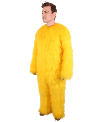 Unisex American Cartoon Character Yellow Mouse Costume | Perfect for Halloween | Flame-retardant Synthetic Fabric