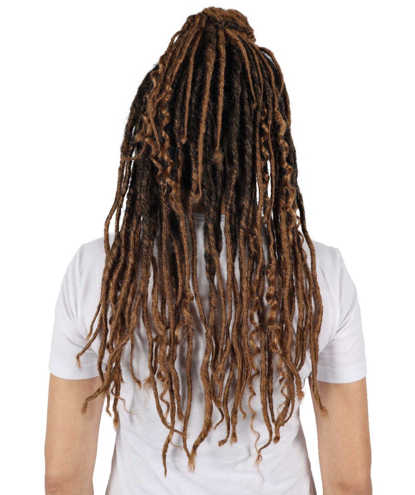 Women's Dark Brown Deep Wave Long Braided Wigs | Best for Halloween | Flame-retardant Synthetic Fiber