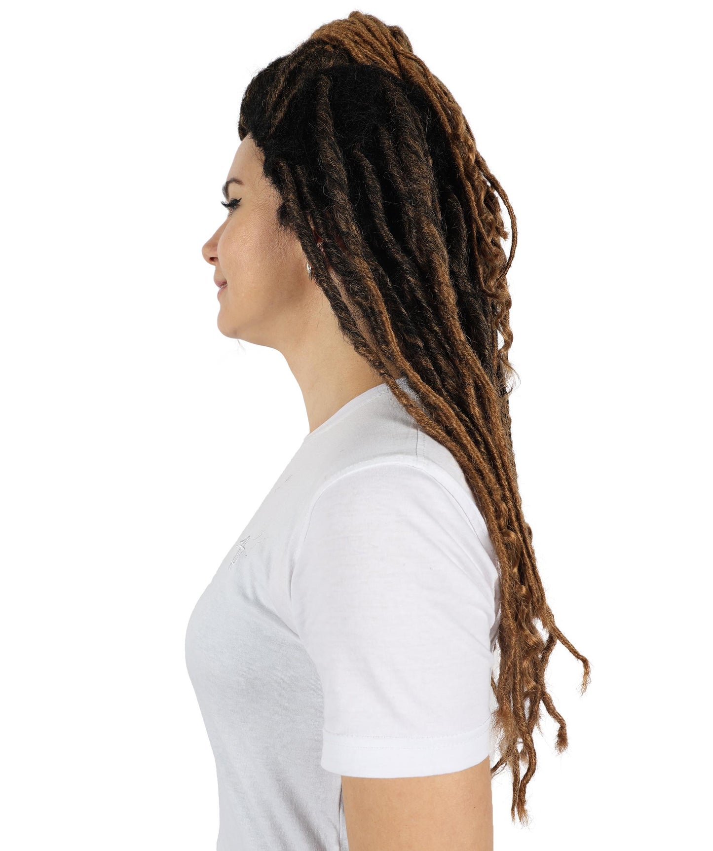 Women's Dark Brown Deep Wave Long Braided Wigs | Best for Halloween | Flame-retardant Synthetic Fiber