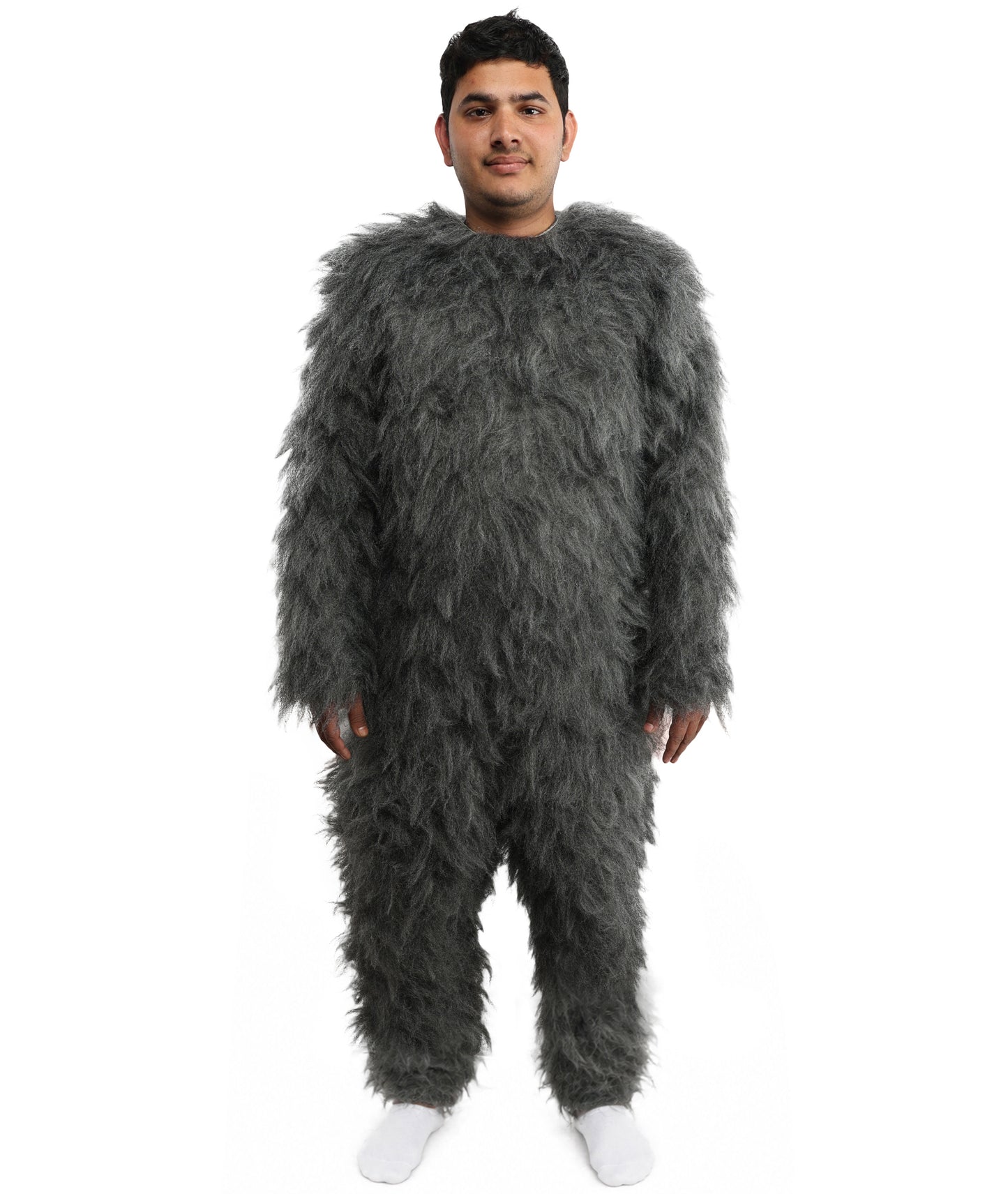 HPO Unisex Dark Grey Wolf Mascot Costume Bundle & Mask Set | Realistic Animal Full Coverage Outfit | Crafted for Parties and Cosplay events