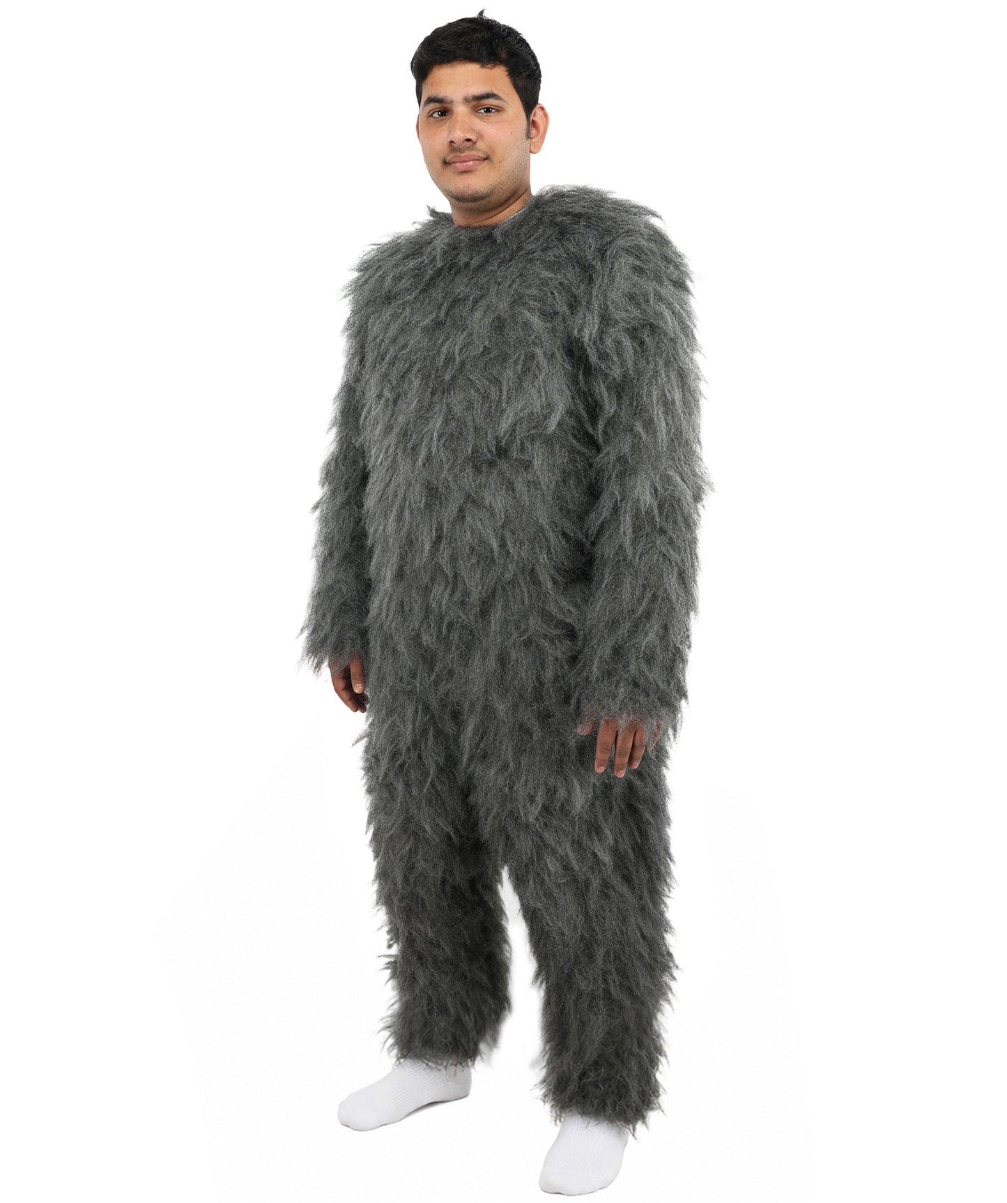 HPO Unisex Dark Grey Wolf Mascot Costume Bundle & Mask Set | Realistic Animal Full Coverage Outfit | Crafted for Parties and Cosplay events