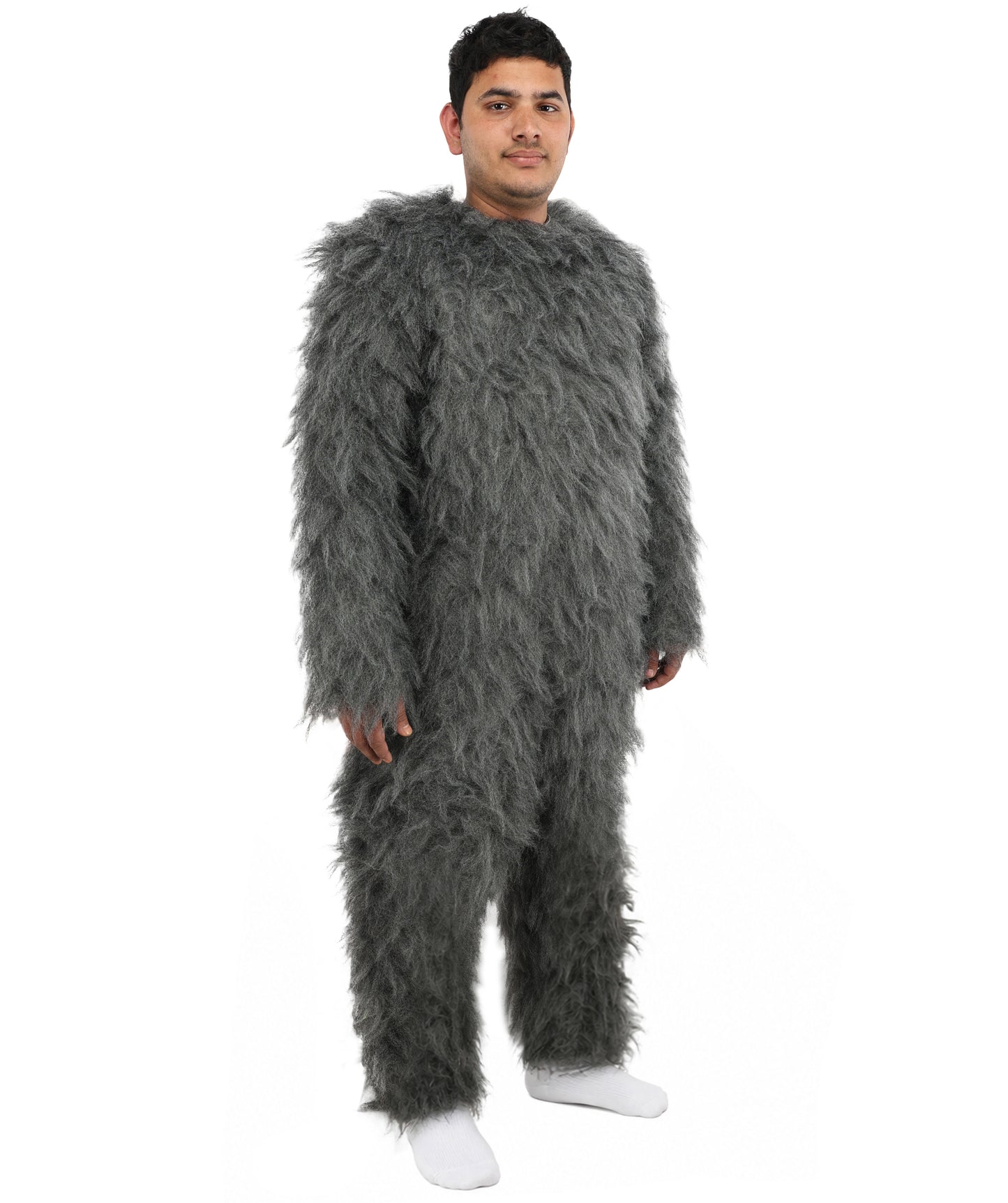 HPO Unisex Dark Grey Wolf Mascot Costume Bundle & Mask Set | Realistic Animal Full Coverage Outfit | Crafted for Parties and Cosplay events
