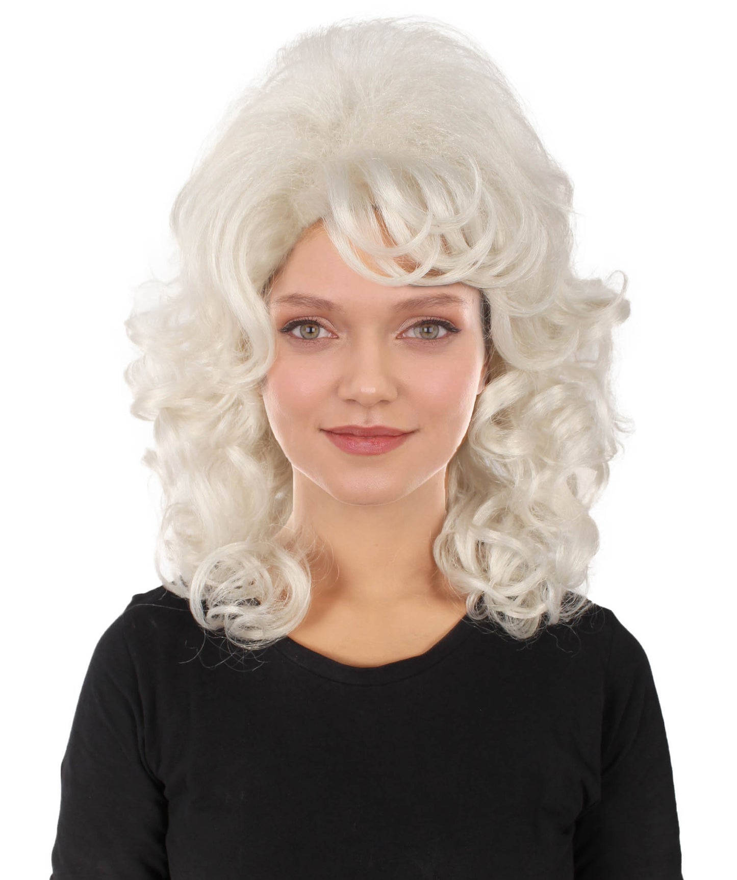 HPO  Women’s Puffy Wavy Country Music Star White & Blonde Wig