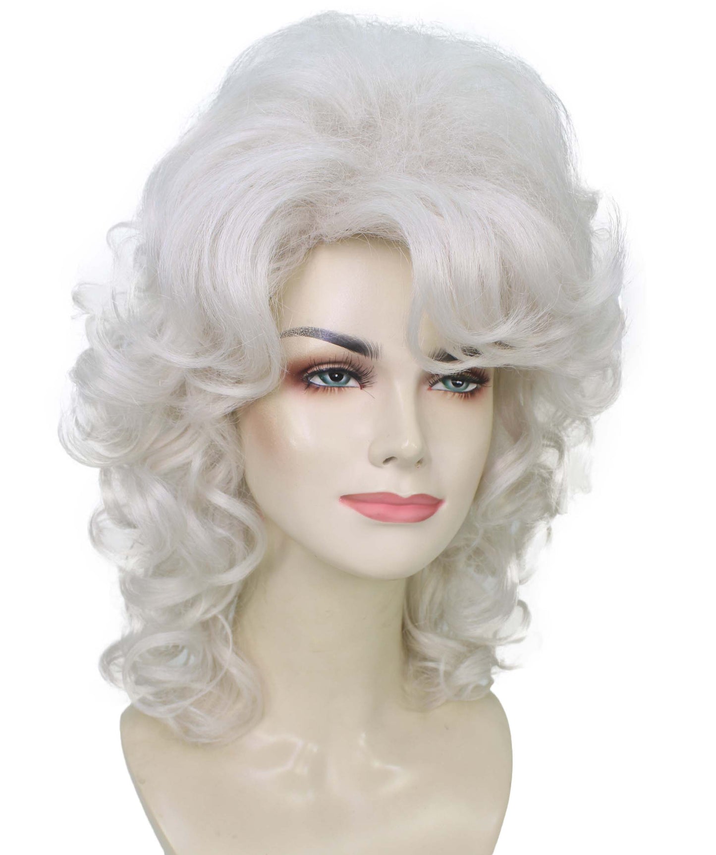 HPO  Women’s Puffy Wavy Country Music Star White & Blonde Wig