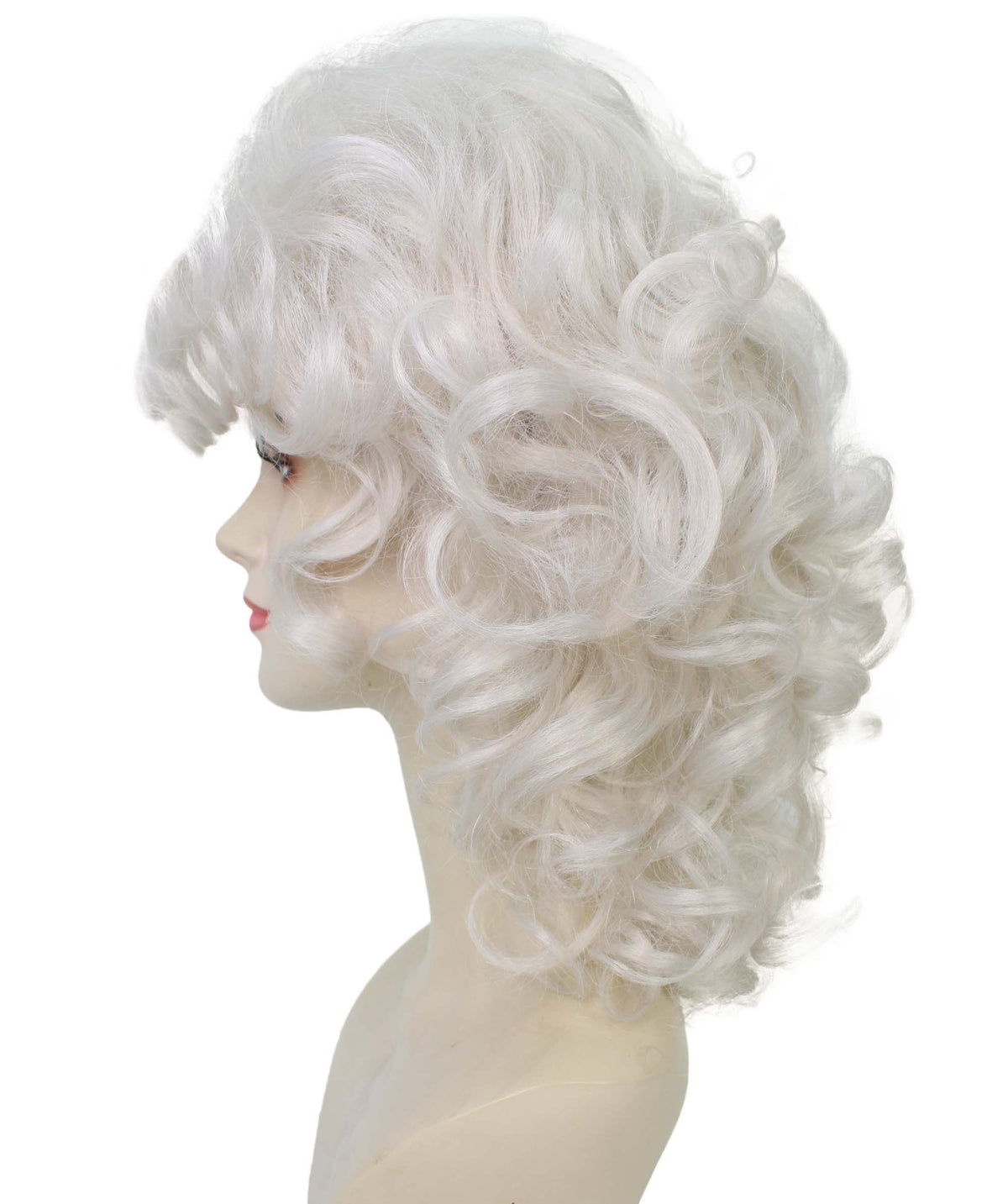 HPO  Women’s Puffy Wavy Country Music Star White & Blonde Wig