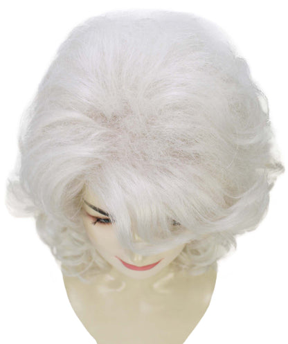 HPO  Women’s Puffy Wavy Country Music Star White & Blonde Wig
