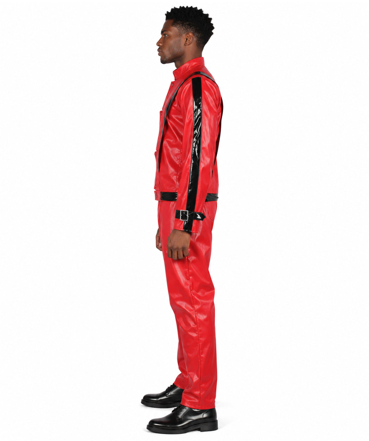 HPO Men's American Singer Thriller Red Costume Jacket | Perfect for Halloween | Flame-retardant Synthetic Fabric