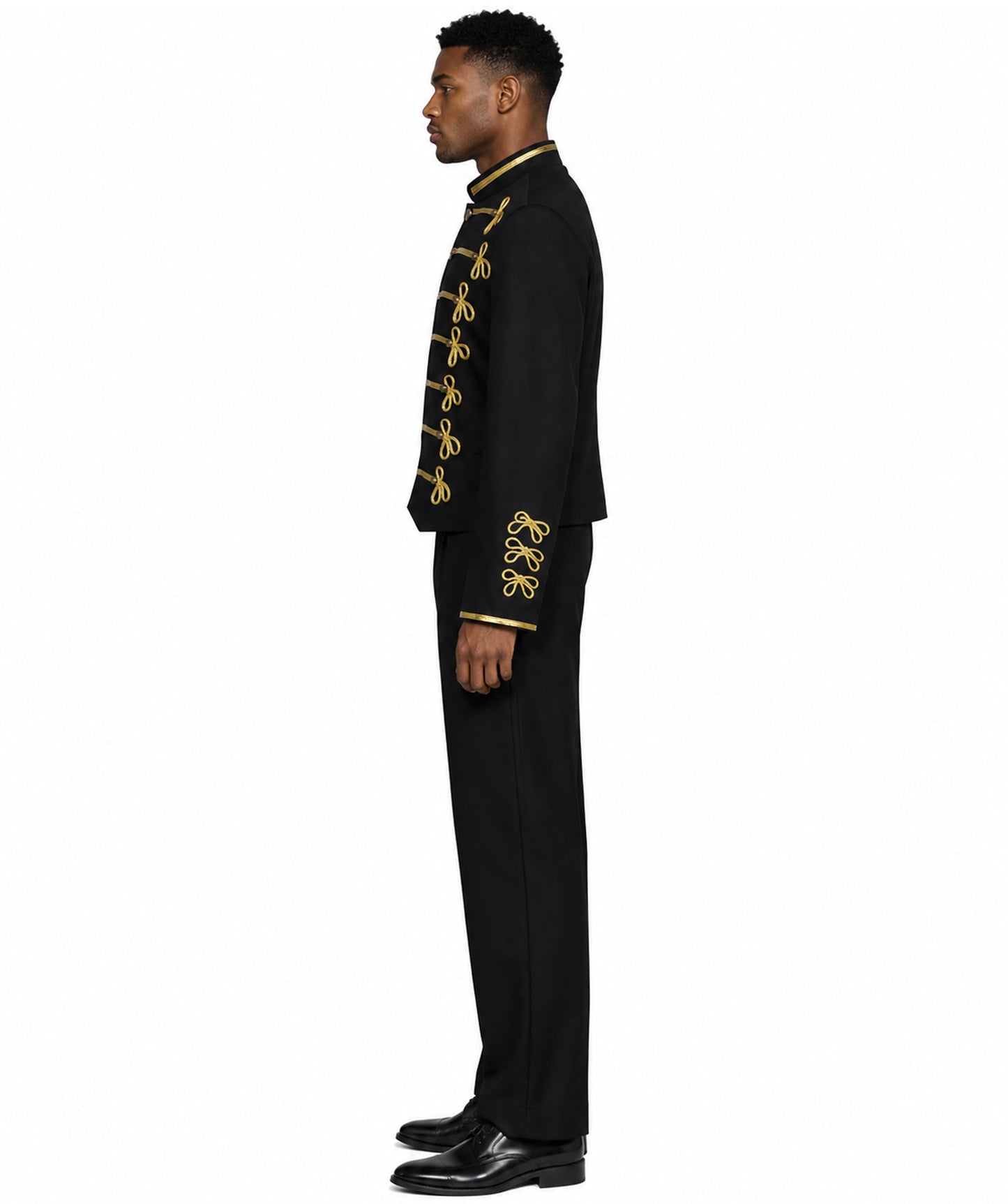 Men's Military Jacket Celebrity Costume | Black Fancy Costume