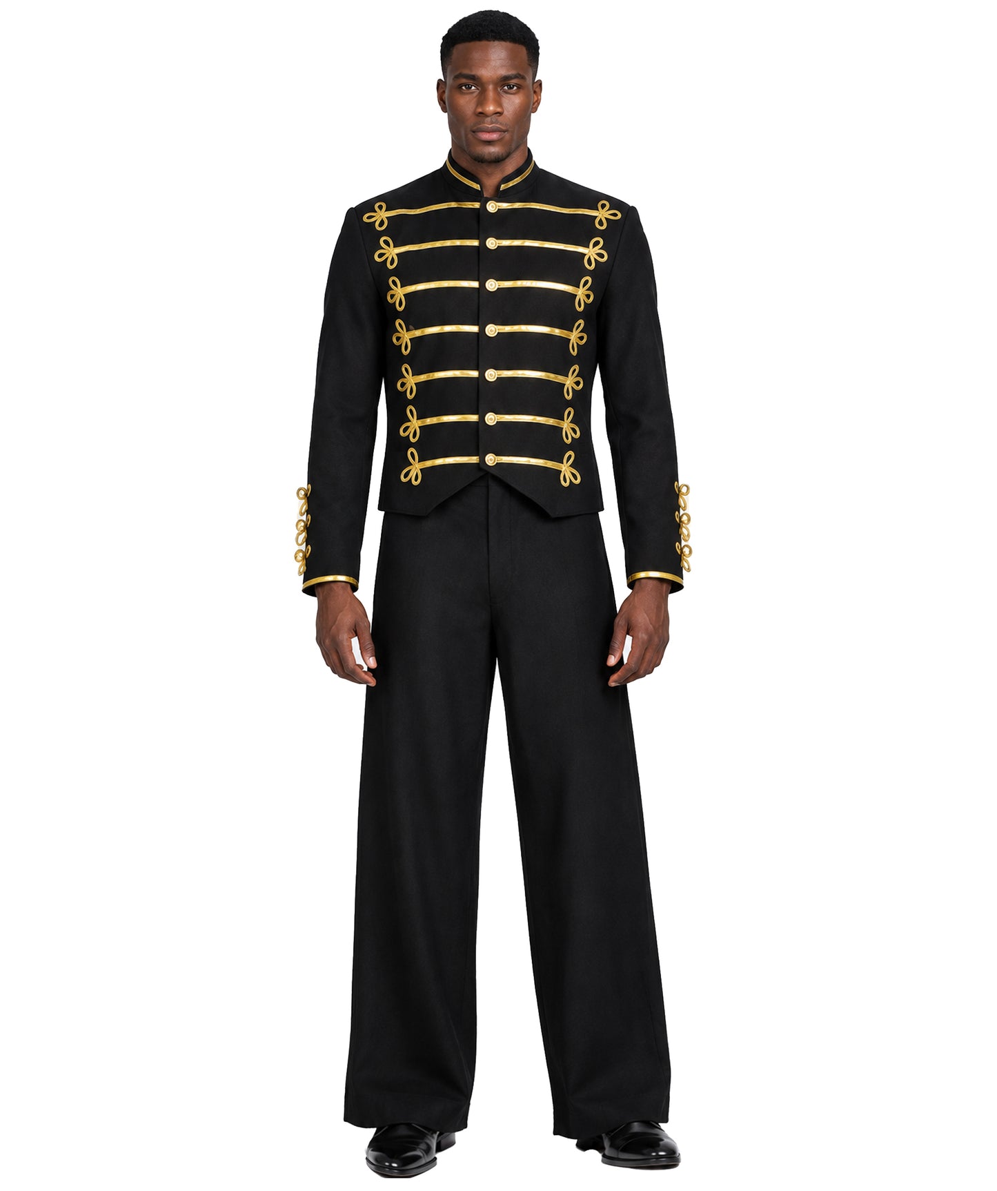 Men's Military Jacket Celebrity Costume | Black Fancy Costume