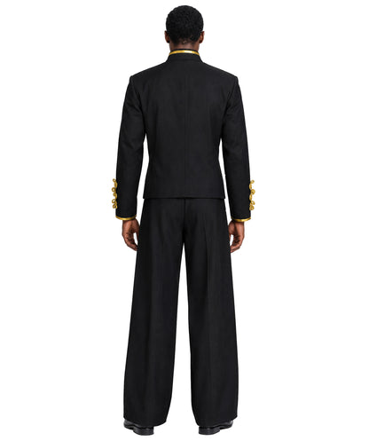 Men's Military Jacket Celebrity Costume | Black Fancy Costume