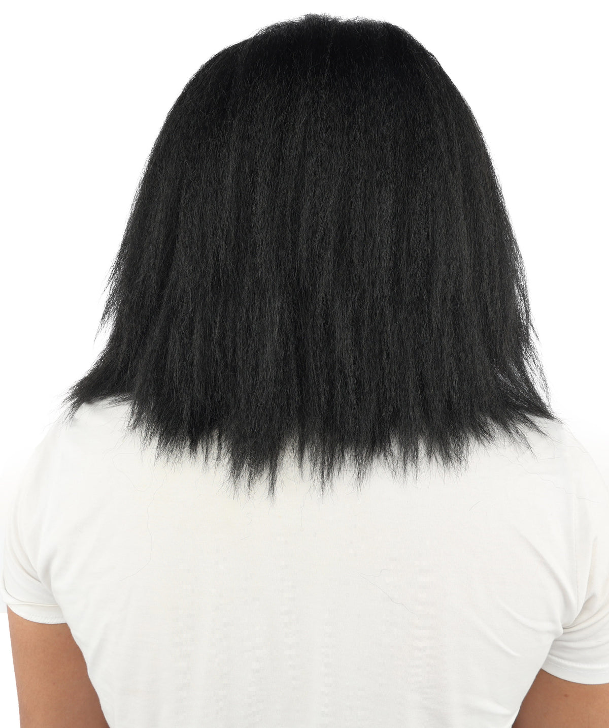 HPO Long Black Horror Straight Wig – Adult Creepy Costume Hairpiece - Cosplay Hair for Spooky Party Dress Up & Halloween
